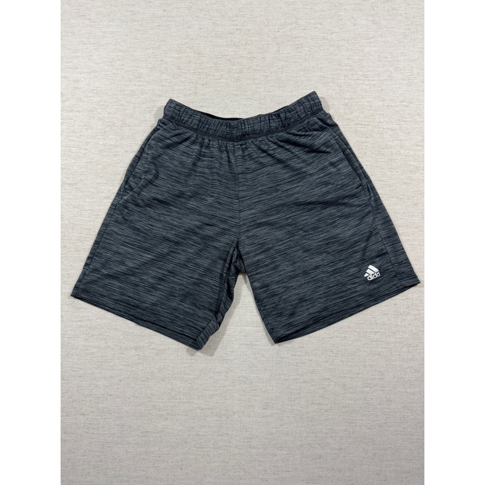 Adidas Shorts Mens Medium Grey Good Primegreen Aeroready Space Dye Athletic